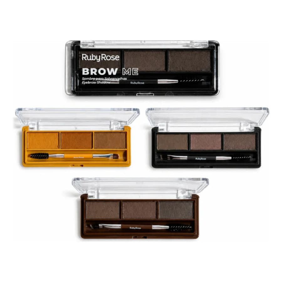 Paleta De Sombras Para Sobrancelhas Com Pincel Brow Me Ruby Rose