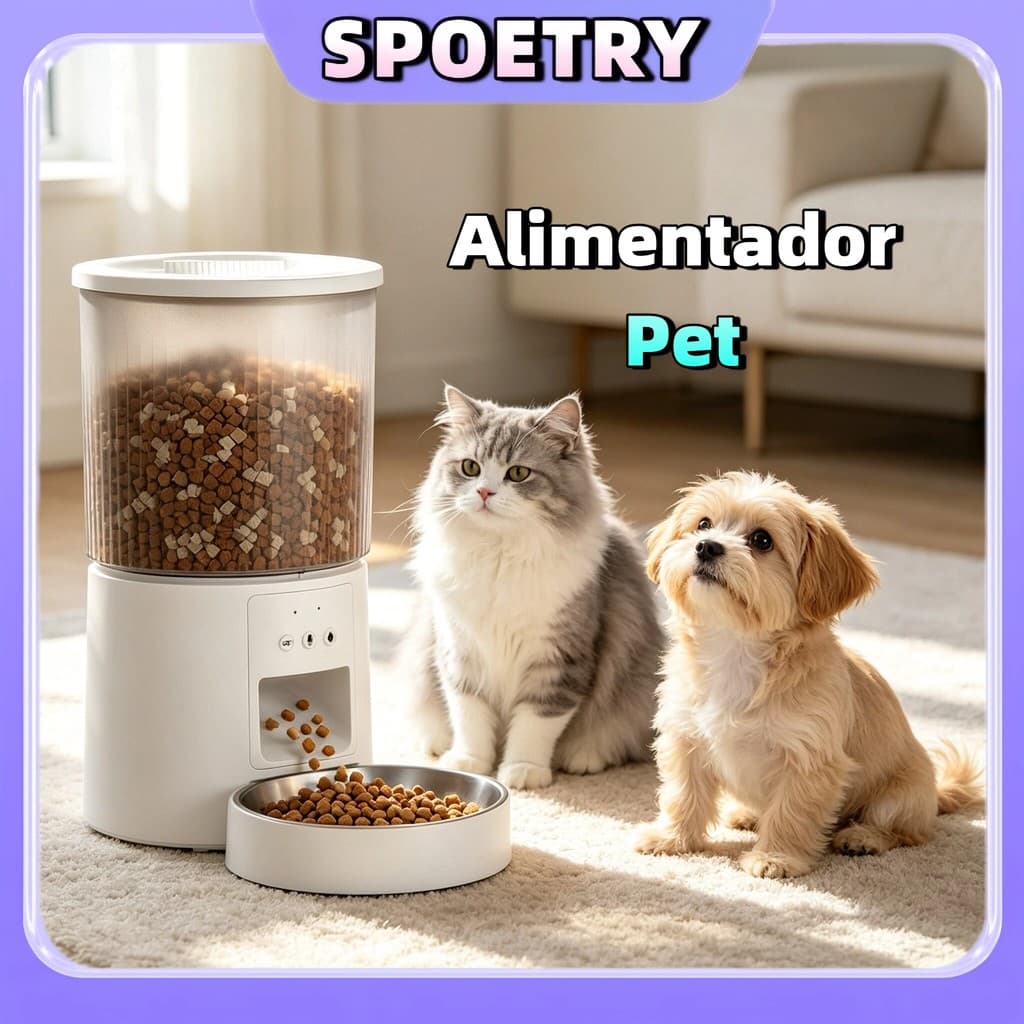 Alimentador Pet Tigela De Aço 4L Inteligente Automático Wi-Fi APP três refeições Comedouro Automático Para Cão Gato