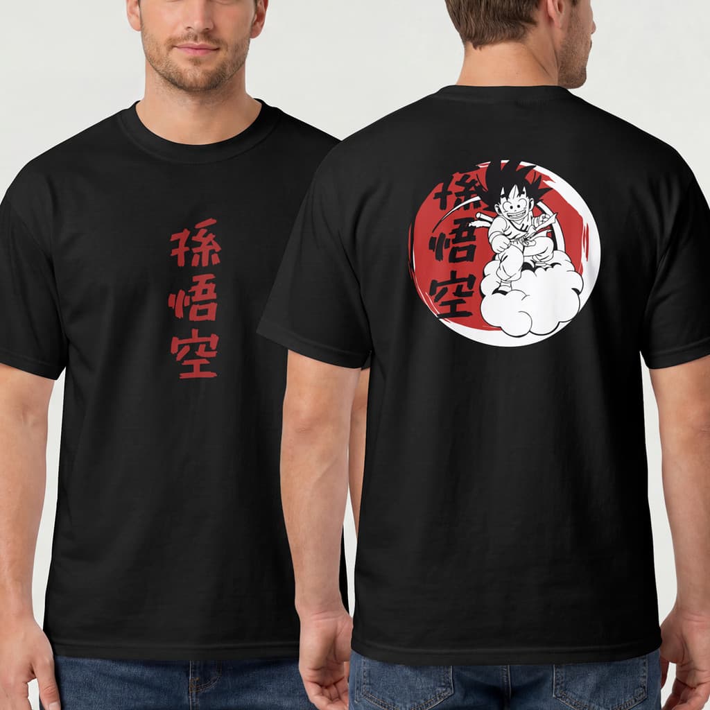Camiseta Dragon Ball Goku Nuvem Voadora Anime Mangá Unissex Algodão 100% Geek Otaku HT Co.