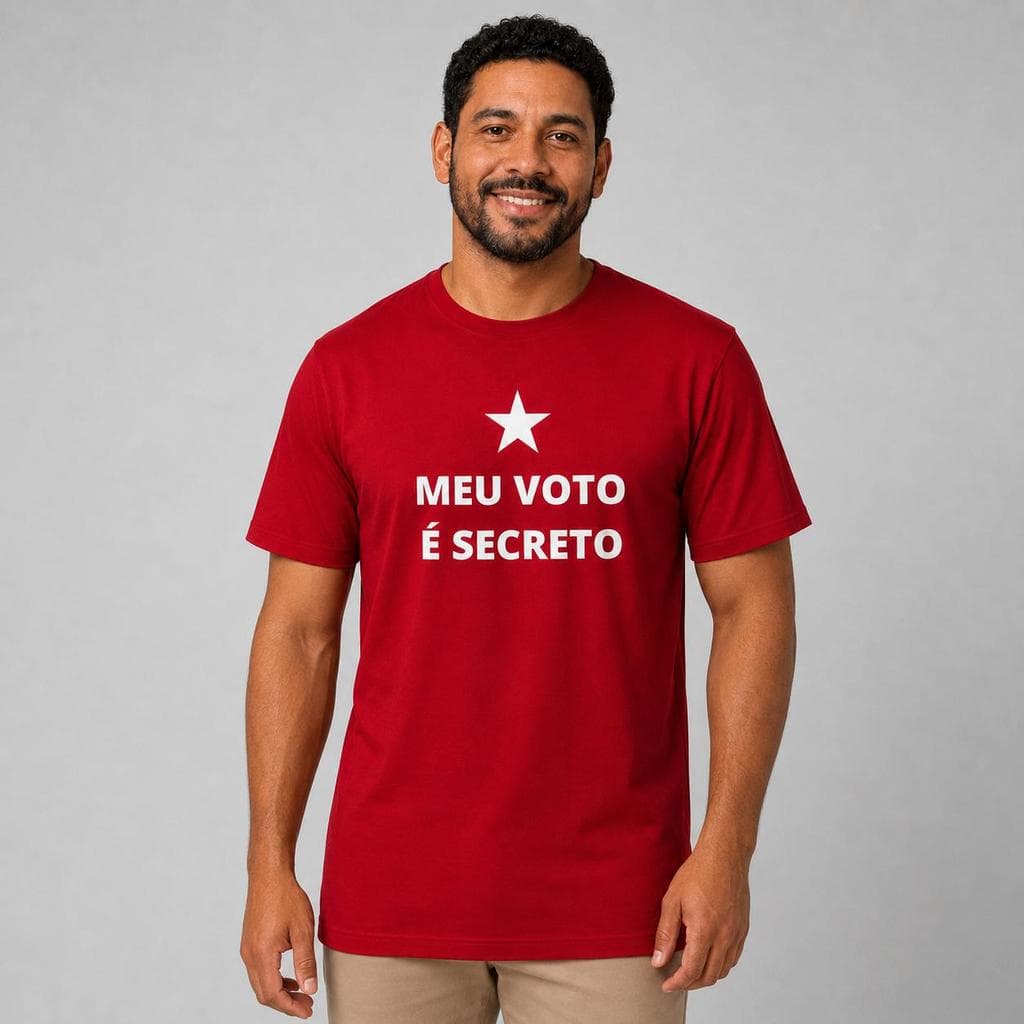 Camiseta Lula Presidente Camisa Meu Voto É Secreto Faz O L