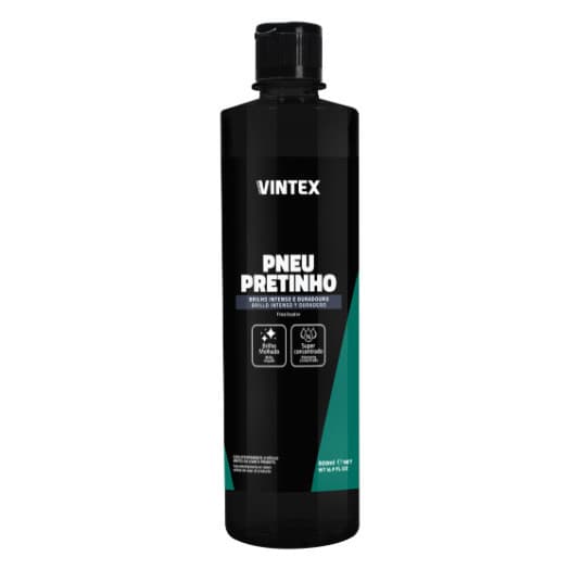 Pneu Pretinho 500ml Renovador Com Brilho Molhado Para Pneus Vintex