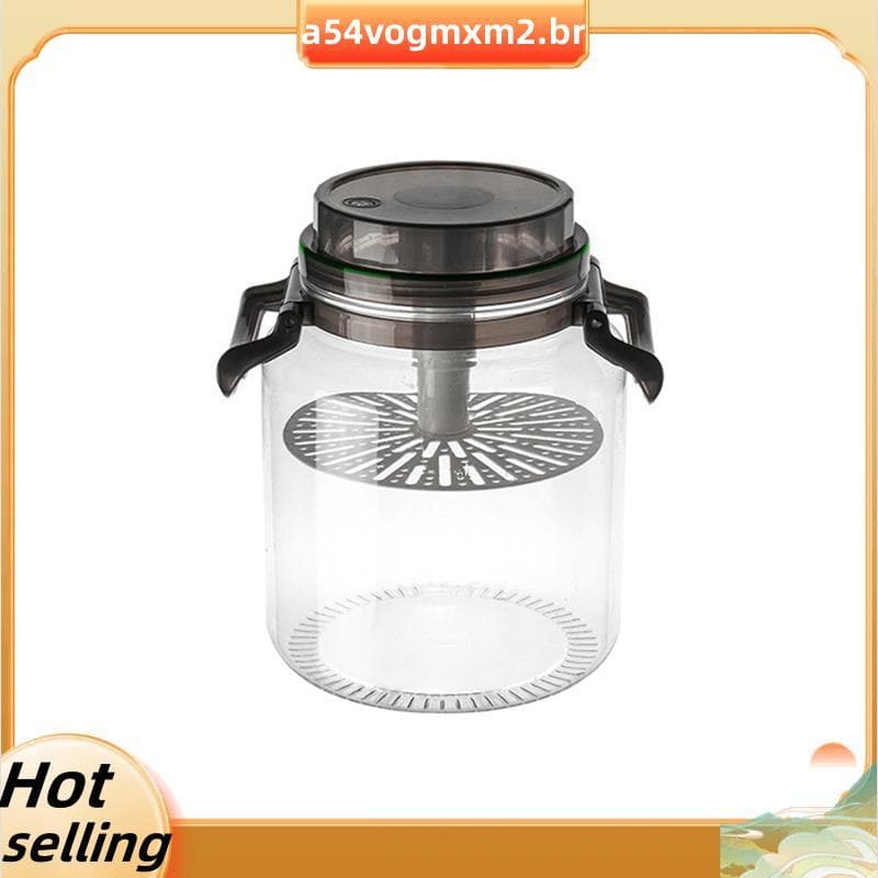 Recipiente De Fermentação Jar Hermético Redondo Armazenamento Vasilha Lidar Com Cerveja Cozinha Despensa Bancada Aliment