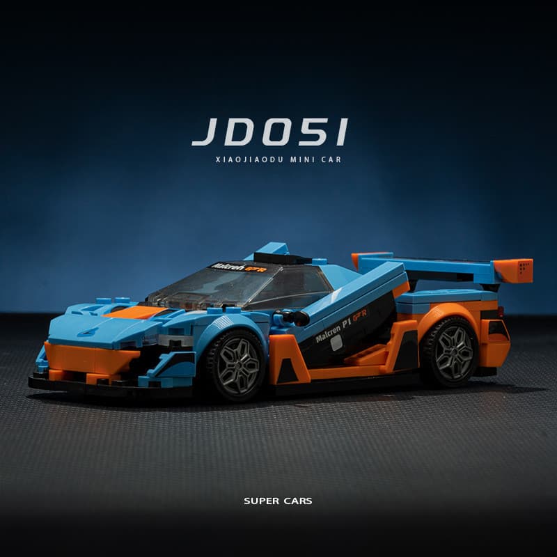 Brinquedo de montagem de blocos de construção, modelo de carro esportivo, ornamento, presente para homens