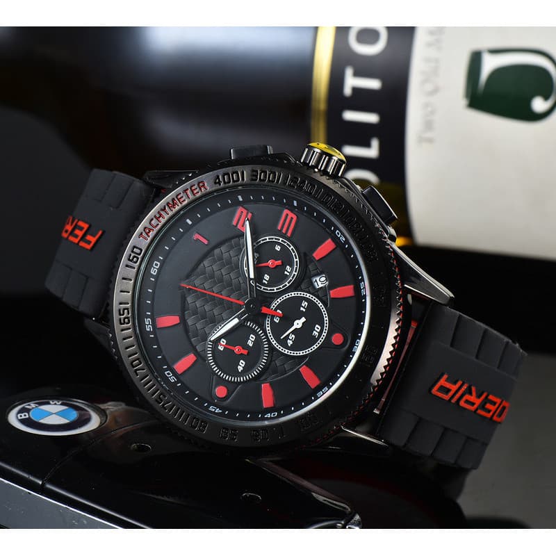 Supercar painel Design relógio masculino cronógrafo varredura segundo relógio de corrida europeu americano esportes FR c
