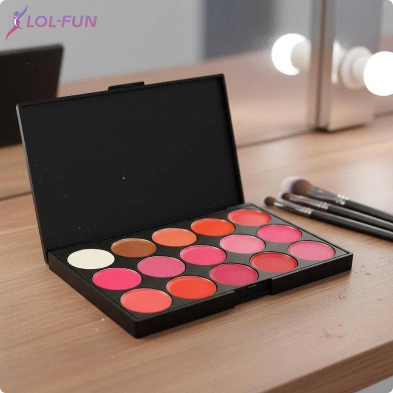 [Brcolaxi1] Paleta De Batom De 15 Cores Portátil Profissional Artista Cosmético Não Pegajoso Item De Bem-Estar Individua