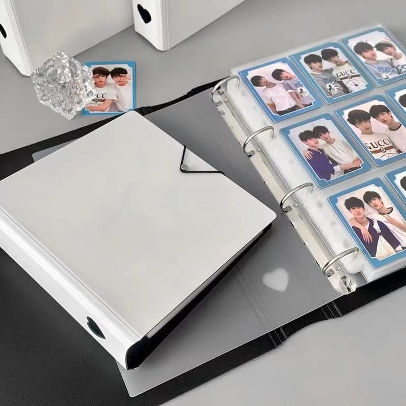 Álbum de fotos de 3 polegadas com design de estrela vazada, adequado para cartões fotográficos e fotos Polaroid.