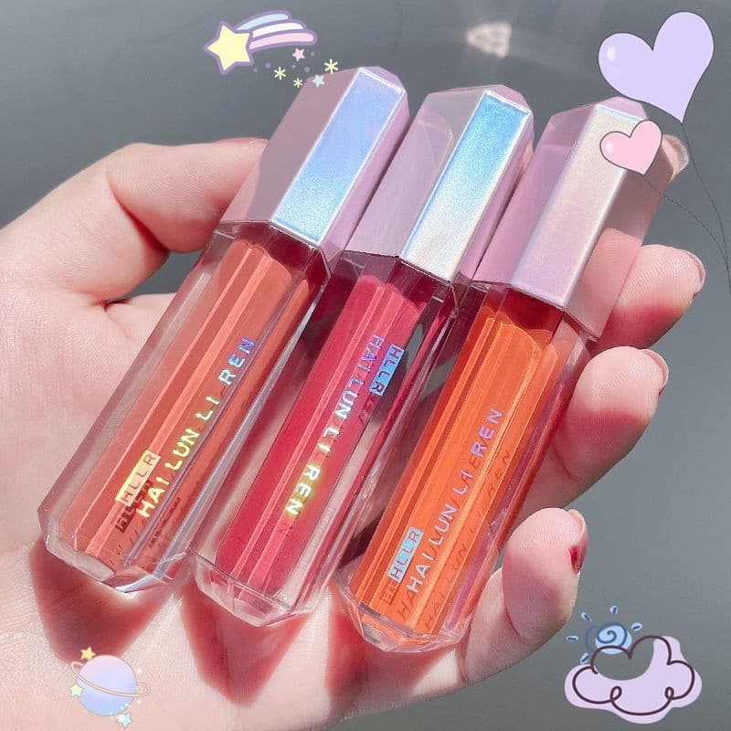 HLLR influenciador brilho labial veludo fosco brilho labial clareamento barato estudante produto doméstico maquiagem láb