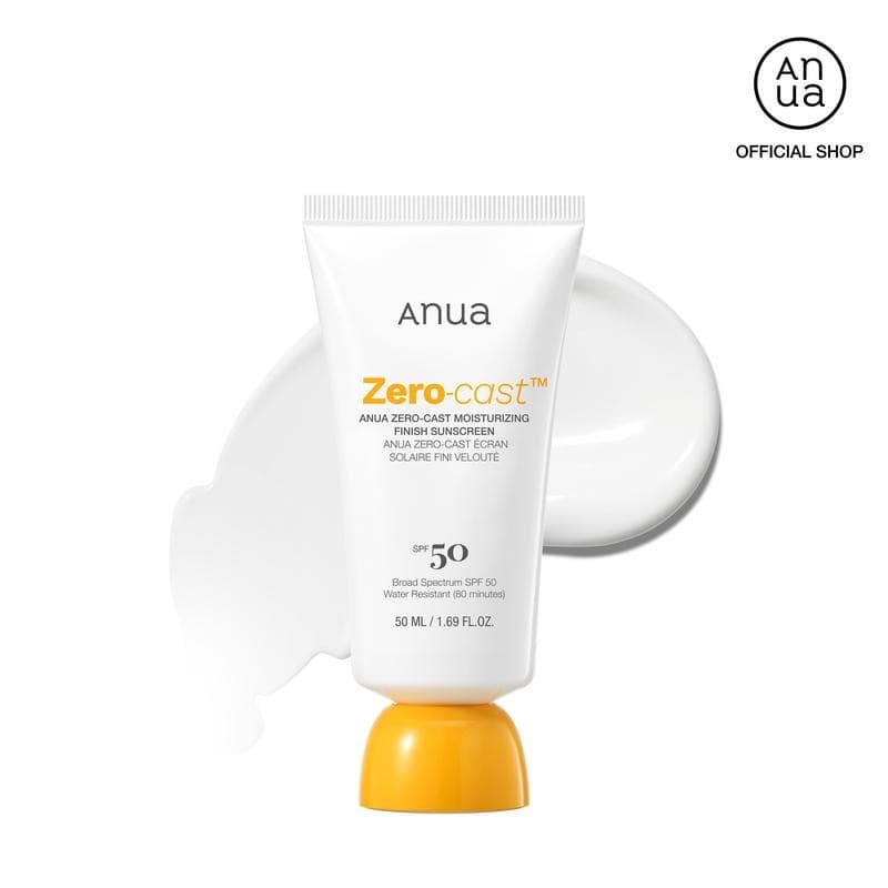 [Loja Oficial Anua] Protetor Solar Hidratante Zero-Cast (50ml) ｜FPS 50, protetor solar coreano, proteção solar, à prova