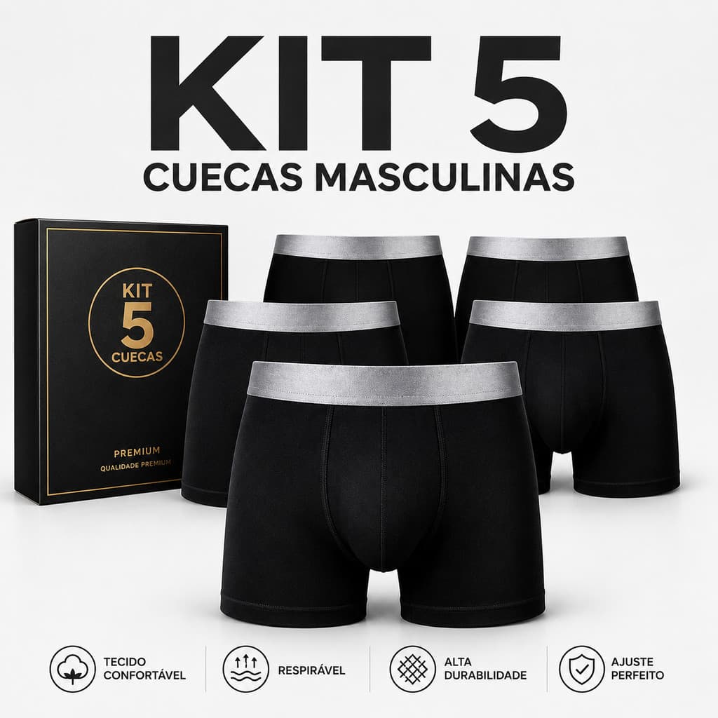Cuecas Boxer Masculina Adulta [Toda Preta] Confortável Macia Respirável ENVIO IMEDIATO!!