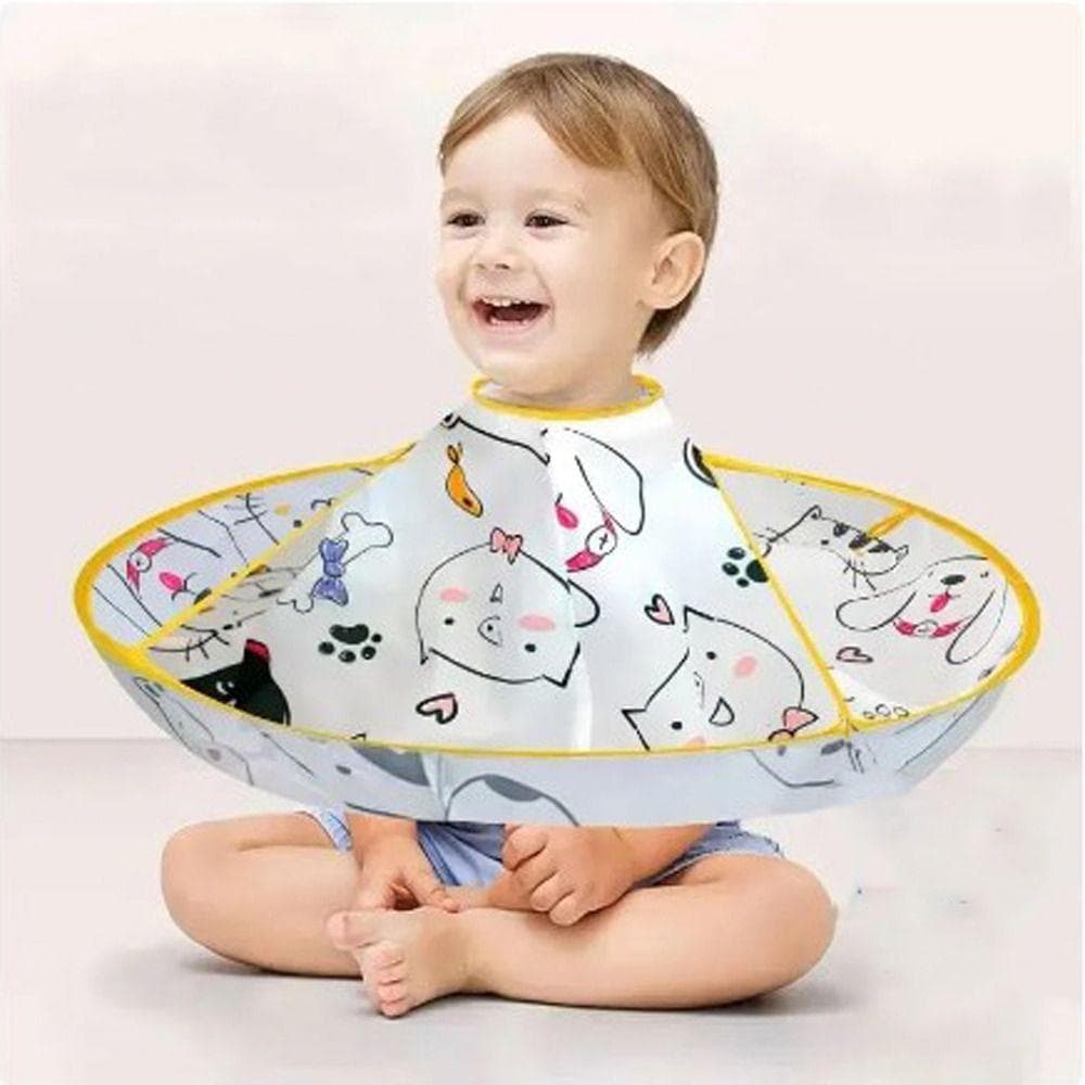 Capa De Corte De Cabelo Infantil , Vestido Dobrável De Desenho Animado , Guarda-Chuva À Prova D'água Avental De Cabeleir