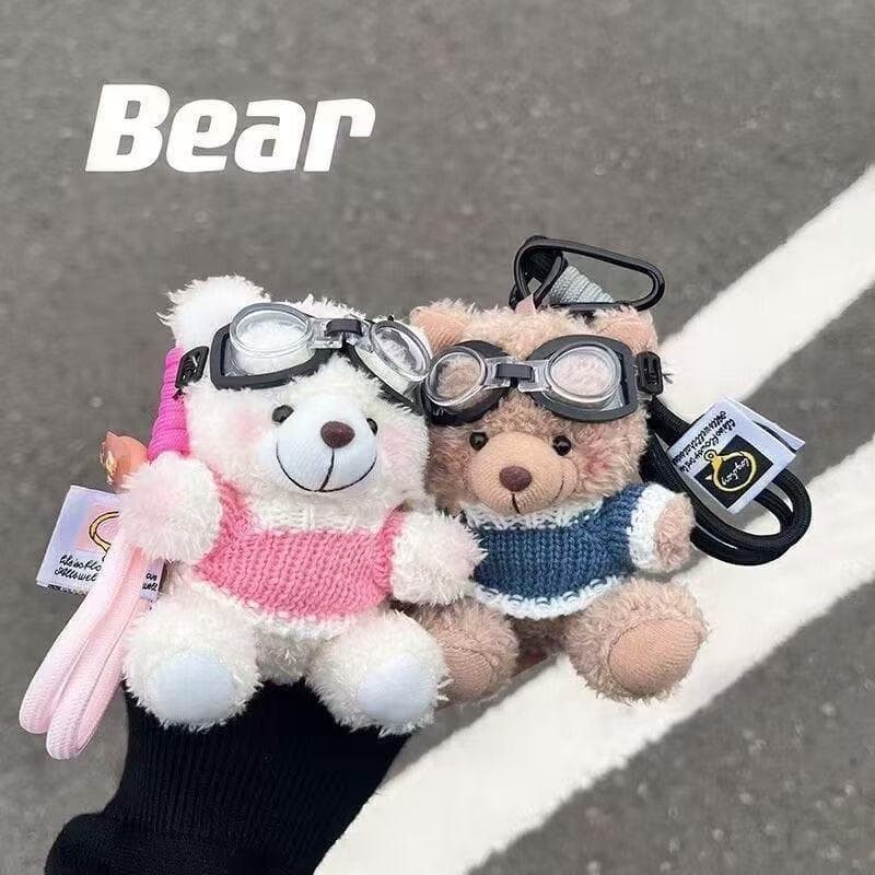 Camisola Urso Chaveiro Saco Pingente , Brinquedo De Pelúcia Criativo Bonito Boneca , Ornamento De Presente Para Casais E