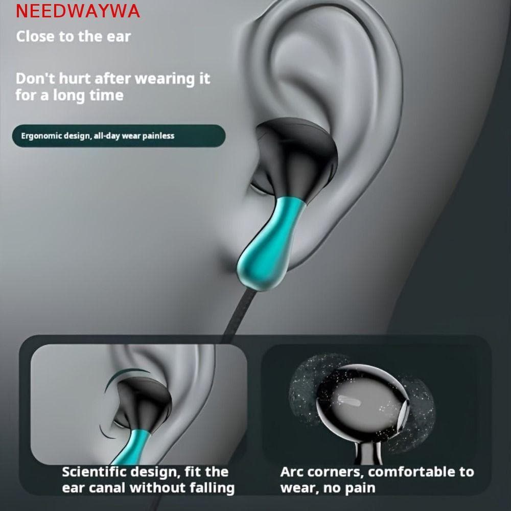 NEEDWAYWA Fones De Ouvido Com Fio , Fone Estéreo Hifi Microfone HD Intra-Auricular , Elegantes De Baixa Latência Tipo C
