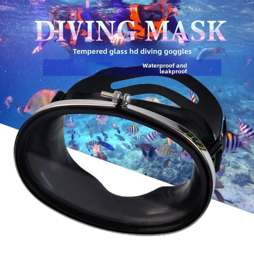 Óculos De Mergulho , Temperados Máscaras HD Natação À Prova D'água Pretos De Silicone Para Livre Masculino