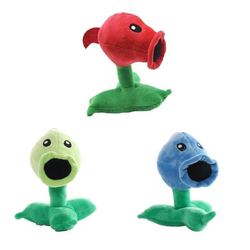 Brinquedo de Pelúcia Fofo de 17cm, Alta Qualidade, Algodão PP, Plants vs. Zombies, Peashooter e Snow Pumpkin Fire PVZ