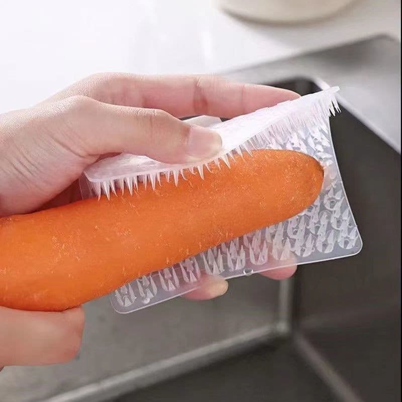 Escova de cozinha para limpeza de vegetais, escova de limpeza para berços de dedo, lavagem de frutas e vegetais, escova