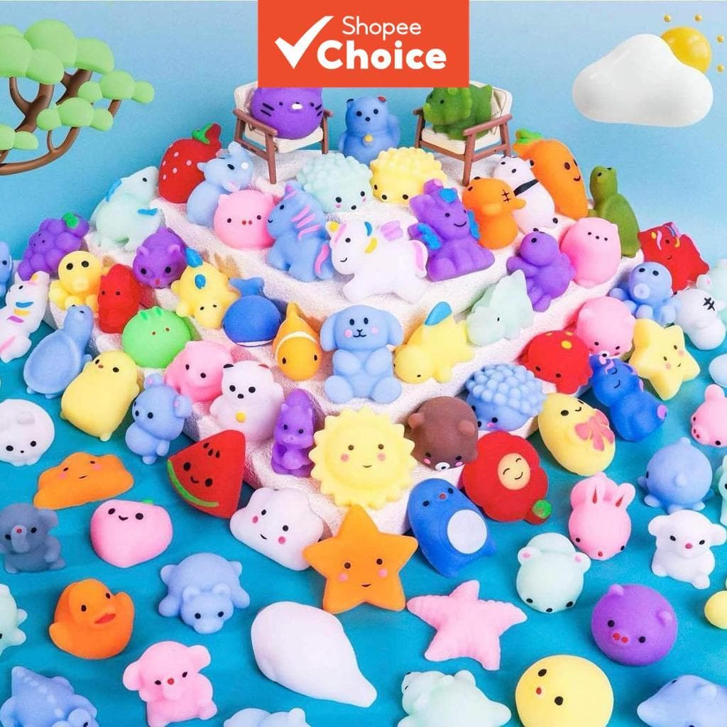 50/100 Brinquedos De Dedo, Mini Conjunto Needoh/mochi De Animais Fofos