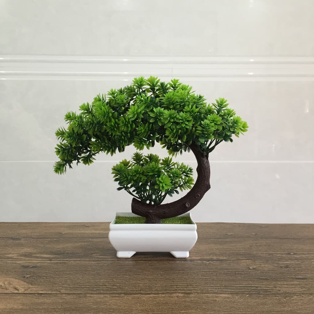 Simulação flor Bonsai simulação planta verde vaso planta decoração para casa Desktop falso flor decoração GZAE