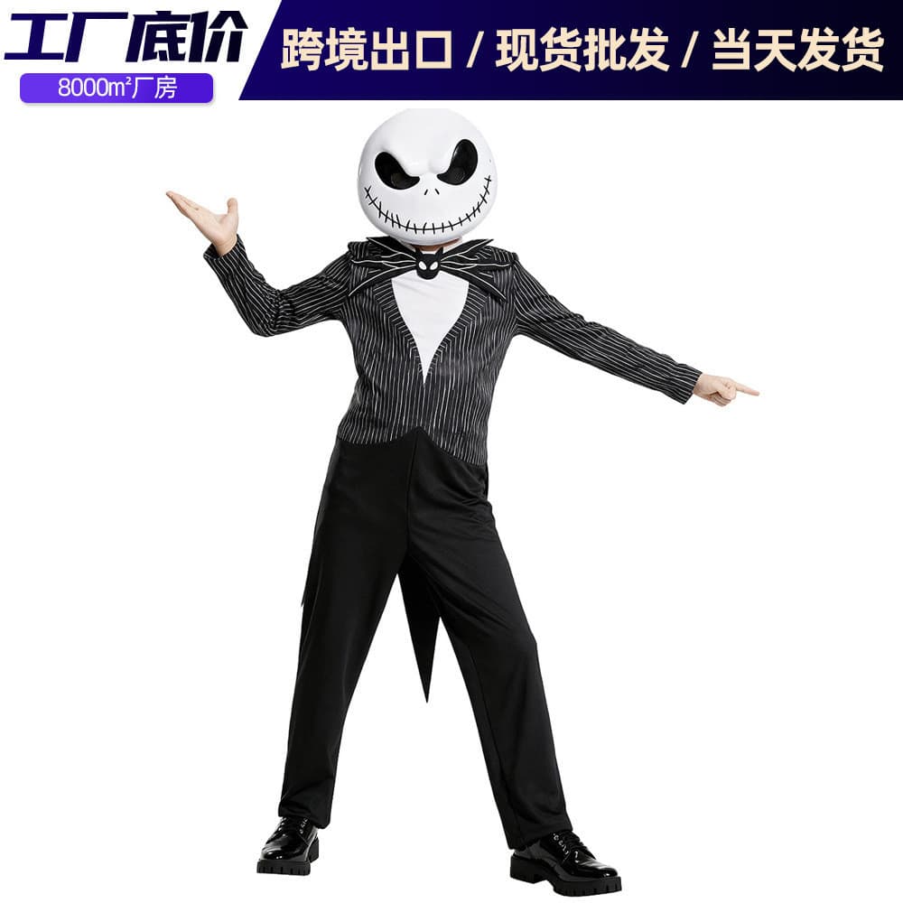 Jack Skellington Engraçado Cosplay Traje Pesadelo Antes do Natal Jack Sally jogar Traje