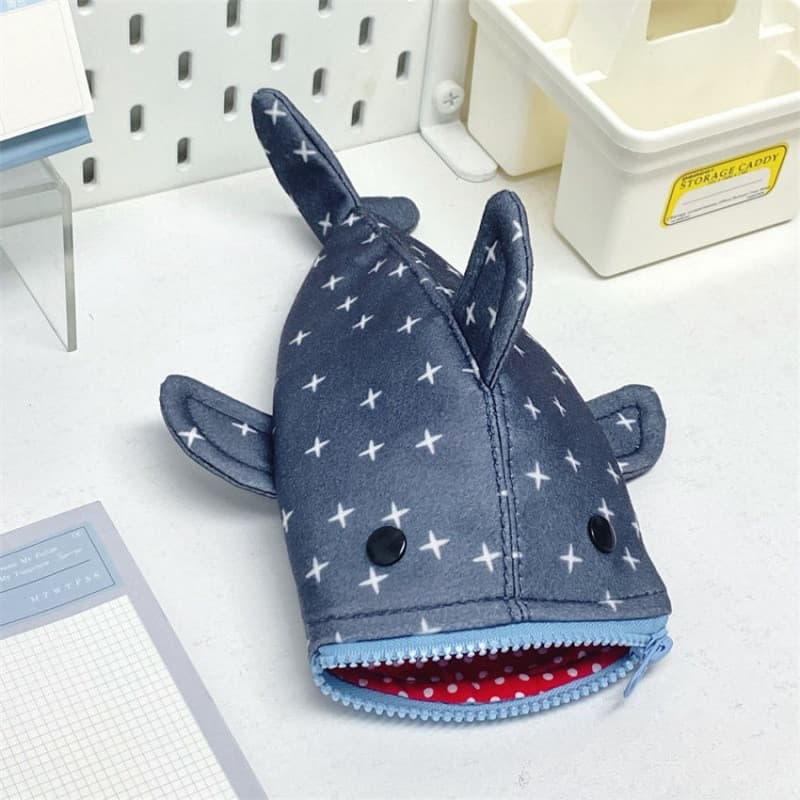 Estojo De Lápis Star shark , Bolsa De Moedas De Grande Capacidade , Suporte Com Zíper Armazenamento De Papelaria Para Es