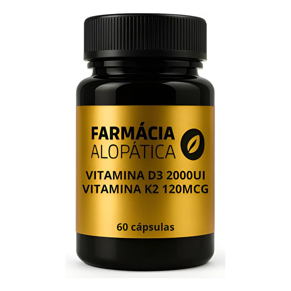 Vitamina D3 2.000 Ui Vitamina K2 Mk7 120 Mcg 60 Cápsulas
