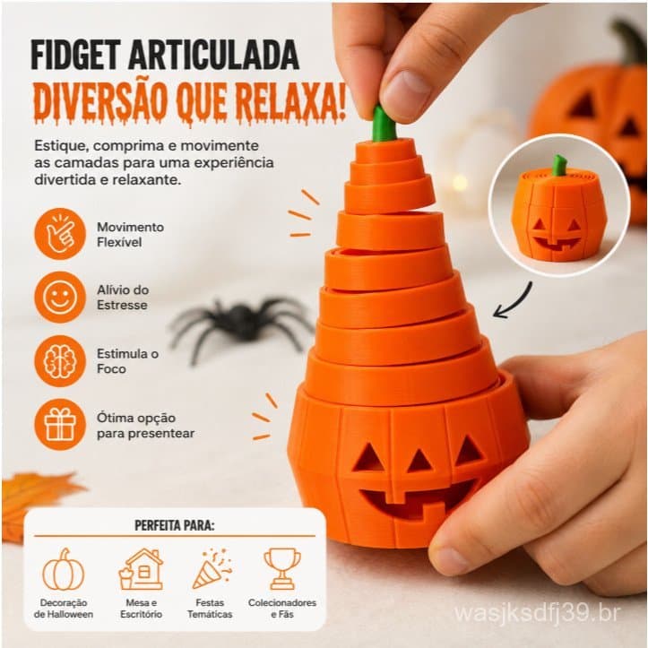 Kit de abóbora dia das bruxas Halloween Articulada Decoração brinquedo/brinde Antiestresse