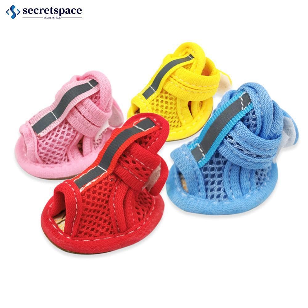 SECRETSPACE Sandálias De Malha Respirável Para Cães Pequenos Sapatos De Verão Animais De Estimação Com Sola Elástica Ant