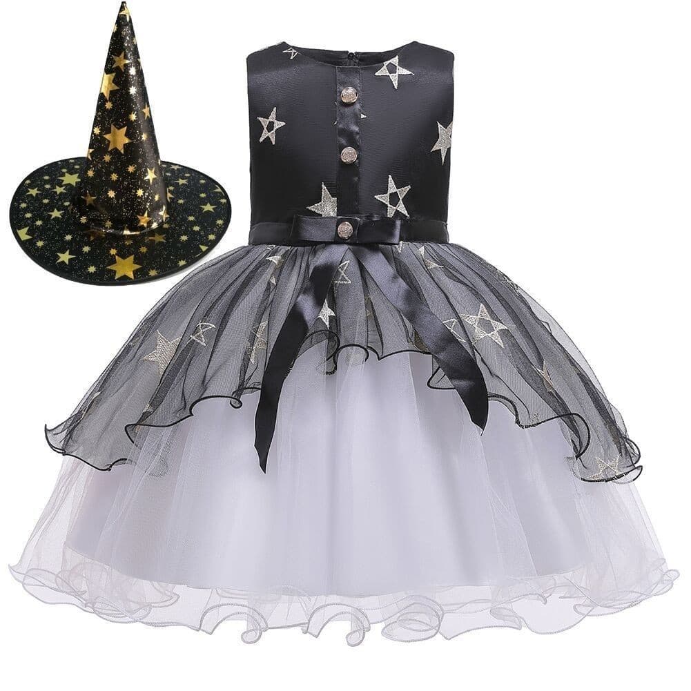 Crianças vestido santo Festival estrela gaze vestido de princesa COS vestido de bruxa Campus das crianças traje de desem