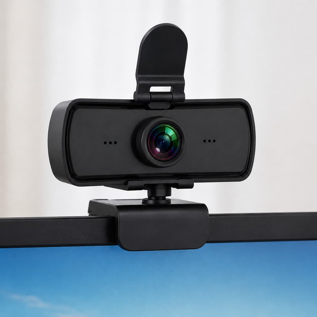 Webcam KA-S032 Full HD 1440P 30FPS Câmera para Computador USB Plug and Play Microfone Integrado Reunião Aulas Online