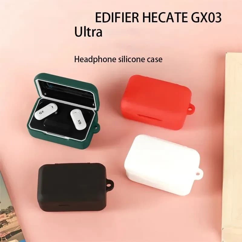 Capa De Silicone Macio Para EDIFIER HECATE GX03 Ultra Earbuds Buds Cover GX03Ultra HECATEGX03Ultra GX03U Fones De Ouvido