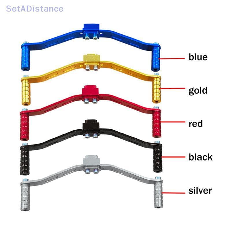 SetADistance 1pc Motocicleta Universal Alavanca De Mudança De Engrenagem De Duas Cabeças Liga De Alumínio Apoio Para Os