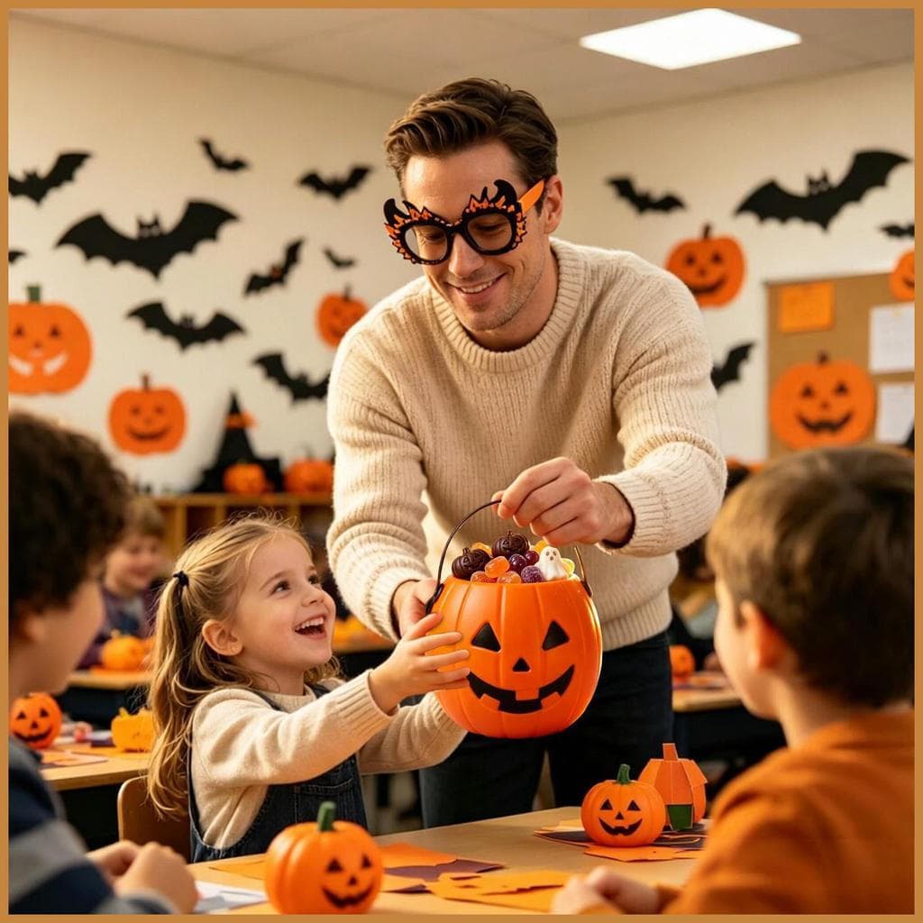 Balde de abóbora de Halloween, grande capacidade, cesta de lanches assustadora, doces infantis, adequado para meninos e