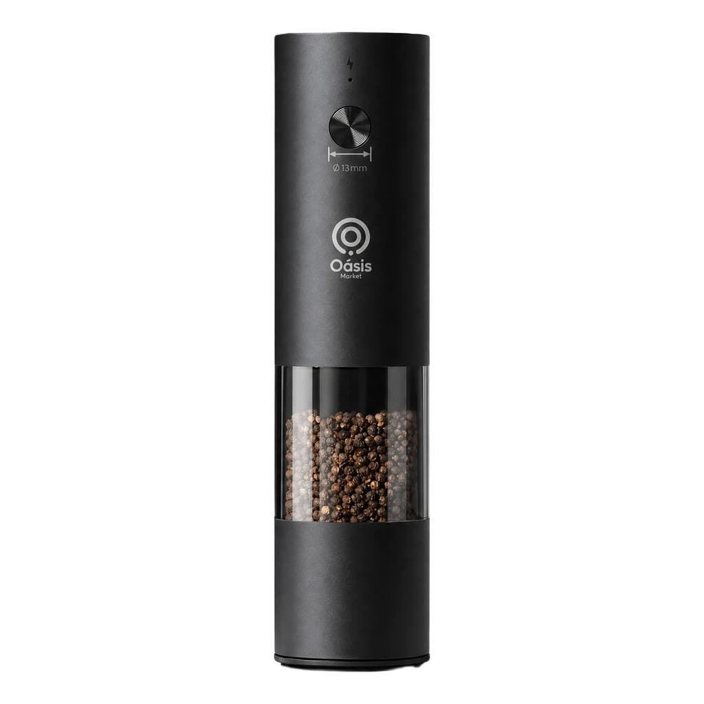 Moedor Elétrico De Pimenta E Sal Recarregável Usb 70ml