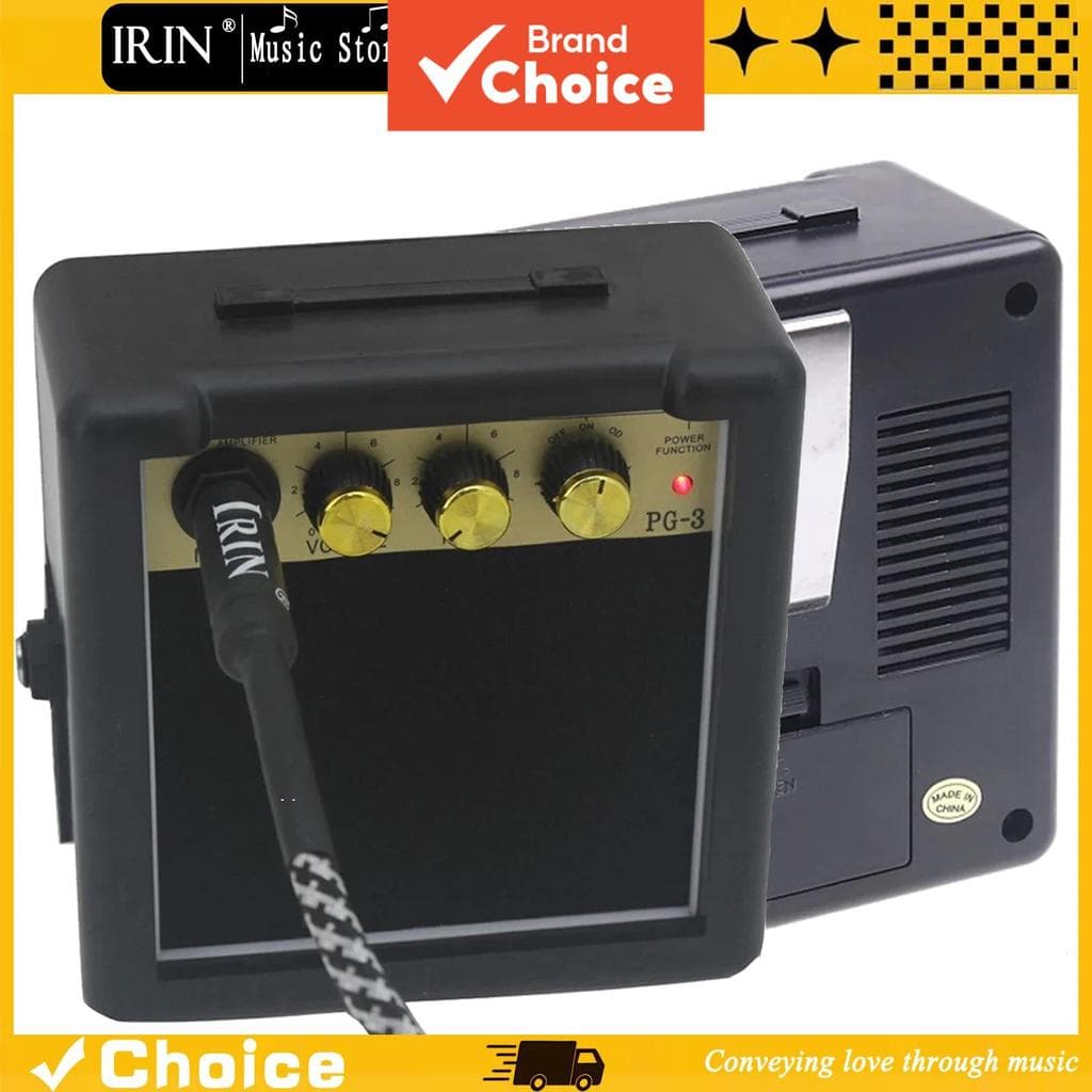 Mini Amplificador De Guitarra Portátil , Alto-Falante Para Elétrica Acústica , Preto Com Clipe De Metal , Acessório , Fe