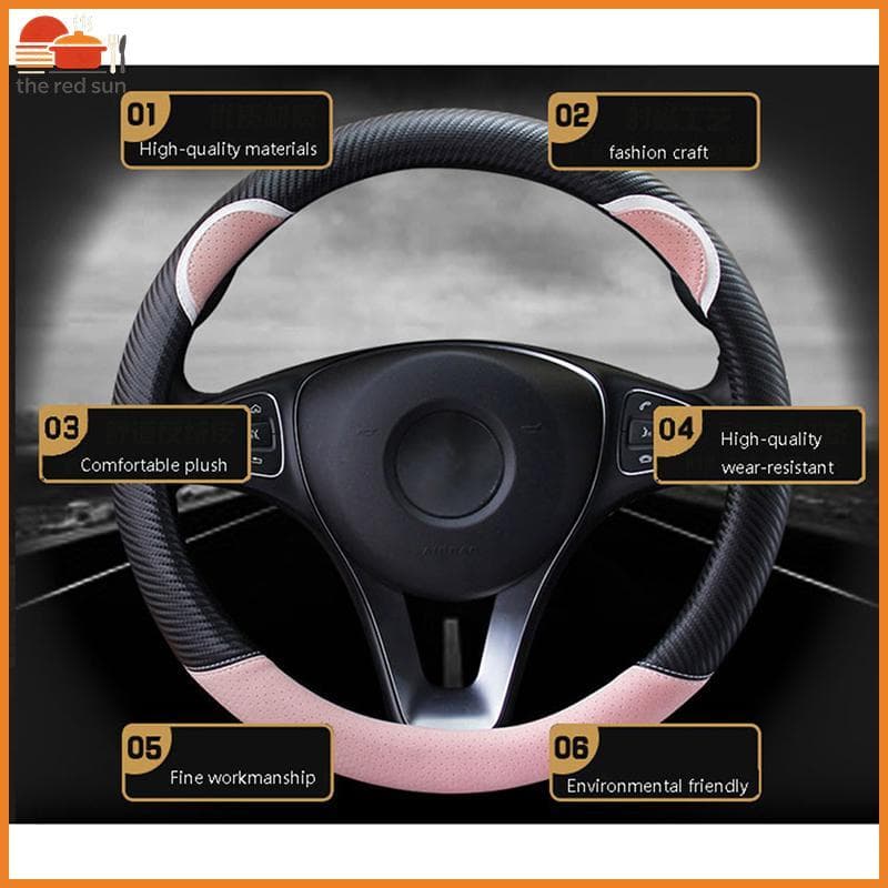 TSBR 38cm Elástico Quente Antiderrapante Capa De Volante De Carro 15 " De Pelúcia Pequeno Monstro Estilo Acessórios Para