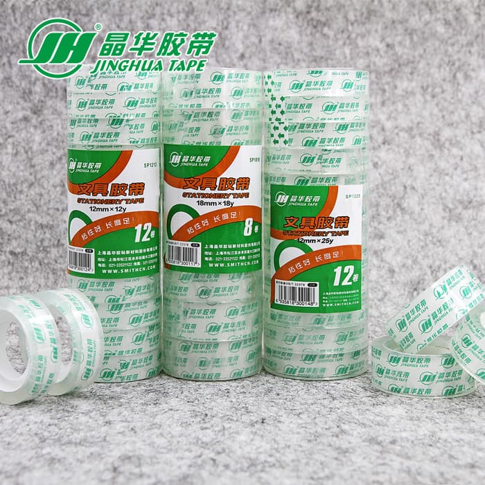 Jinghua fita adesiva 12mm 18mm largura escritório estudante mão rasgo fita adesiva correção pequena fita de alta viscosi