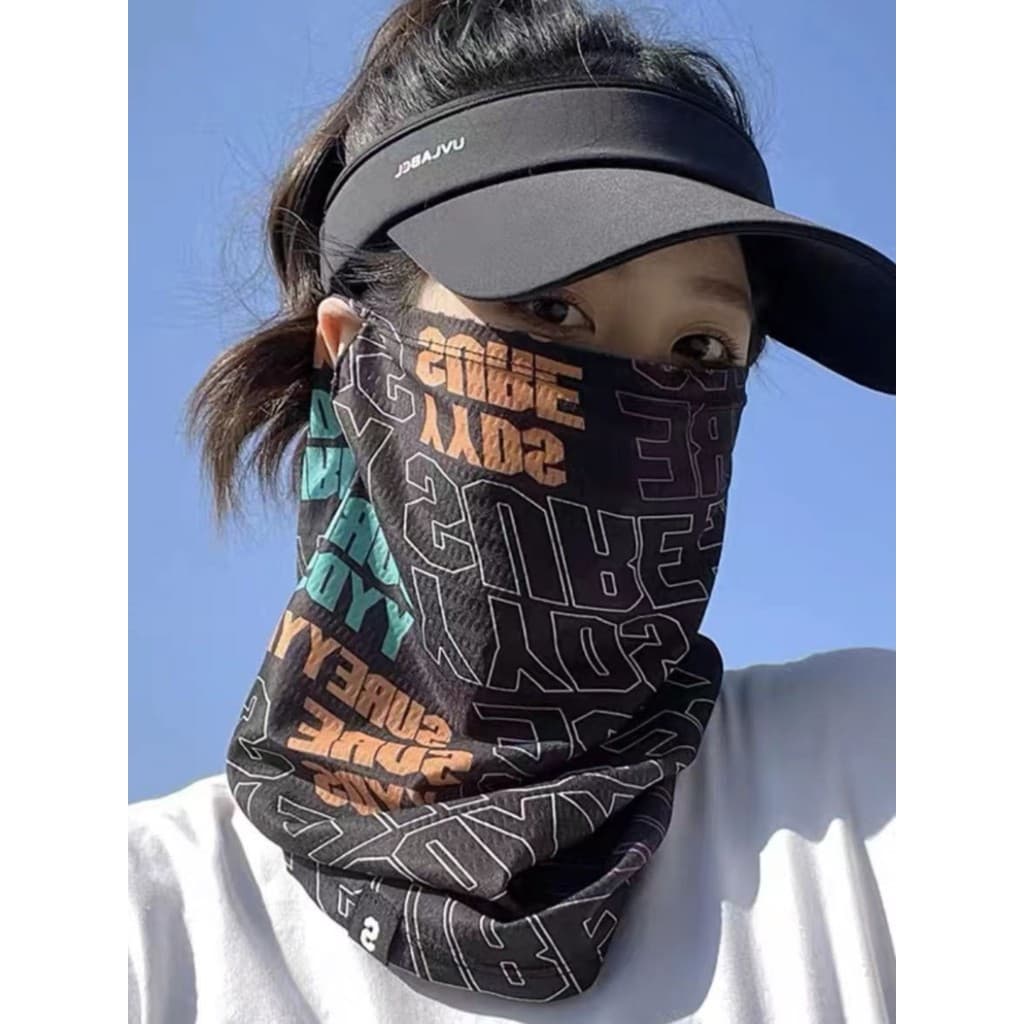 Máscara protetora solar de seda gelo pescoço capa masculina guarda-sol máscara pescoço proteção pescoço verão máscara fa