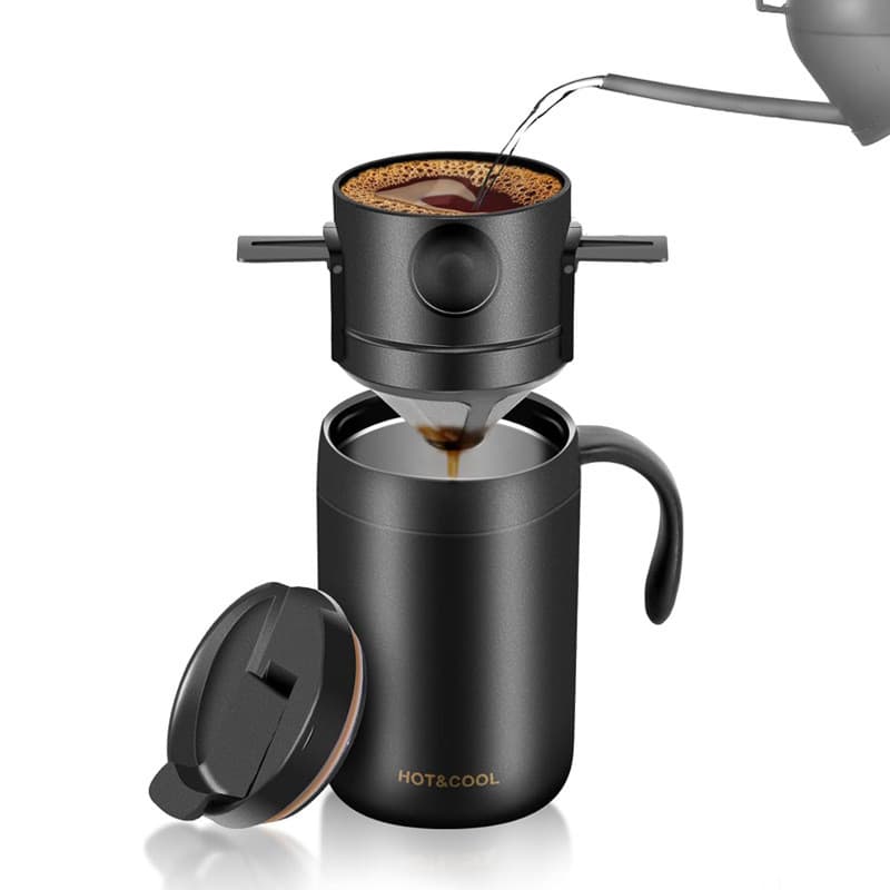 Copo de Café Portátil para Preparação Manual ao Ar Livre, Conjunto de Café por Gotejamento para LG0Q