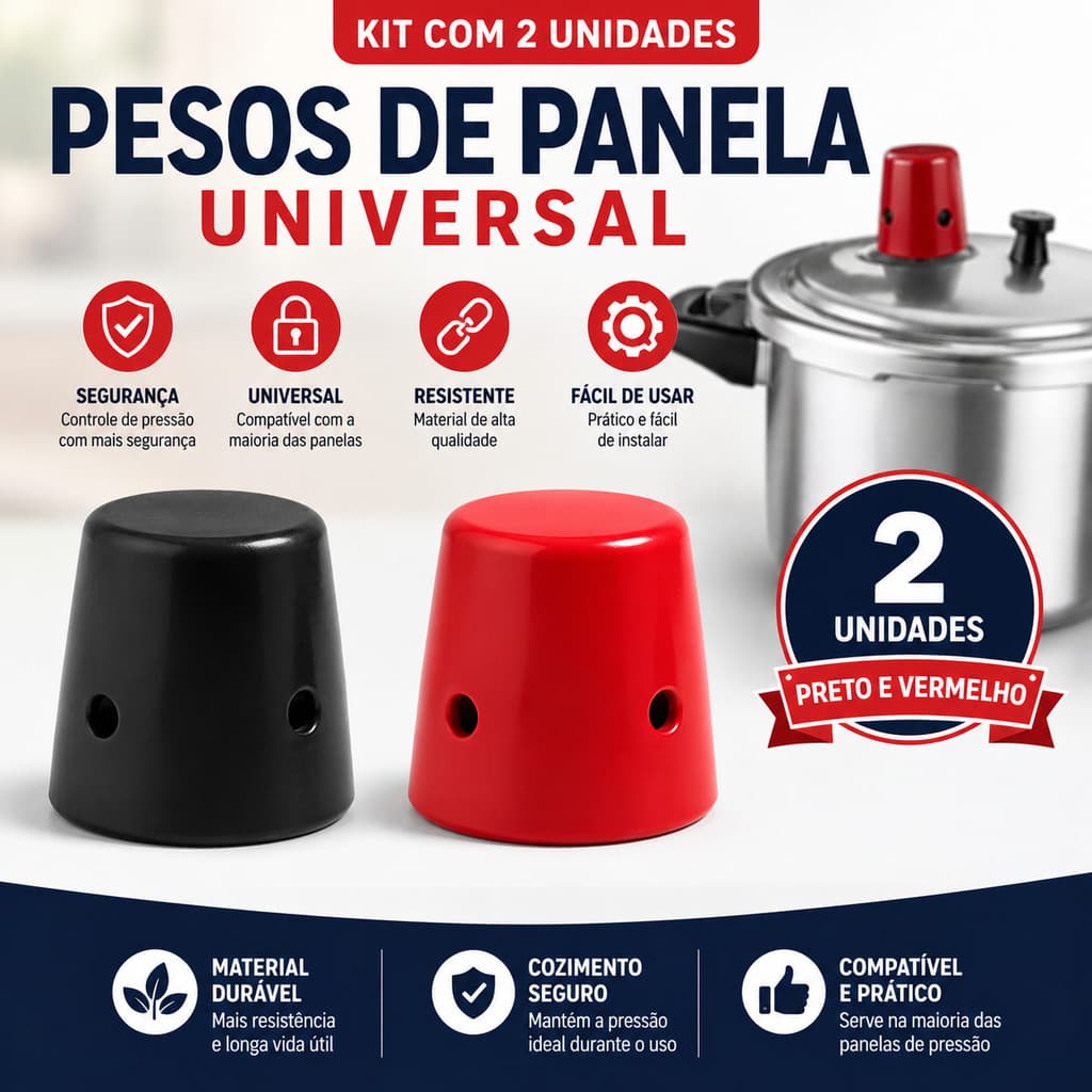 **Peso para Panela de Pressão Universal 1 ou 2 Unidades Reposição Válvula Reguladora de Pressão**