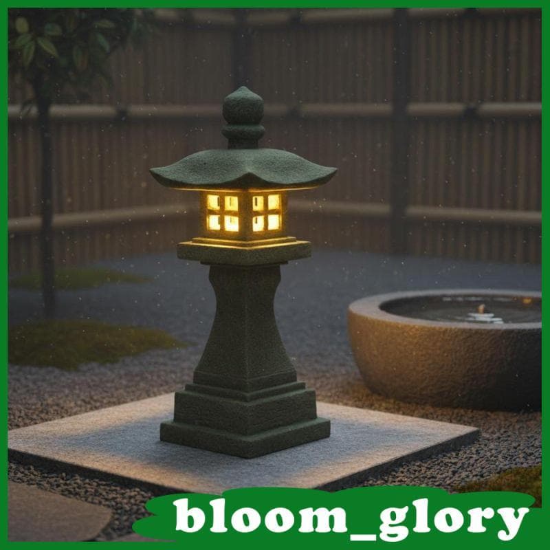 [Bloom_glory] Lanterna De Pedra Pagode Escultura Tranquila Decoração Relaxante Chinesa Para Jardim Em Miniatura