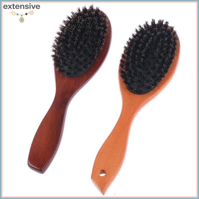 EA & Moda Escova De Cabelo Cabo De Madeira Imitação De Cerdas De Javali Barba Alisin .