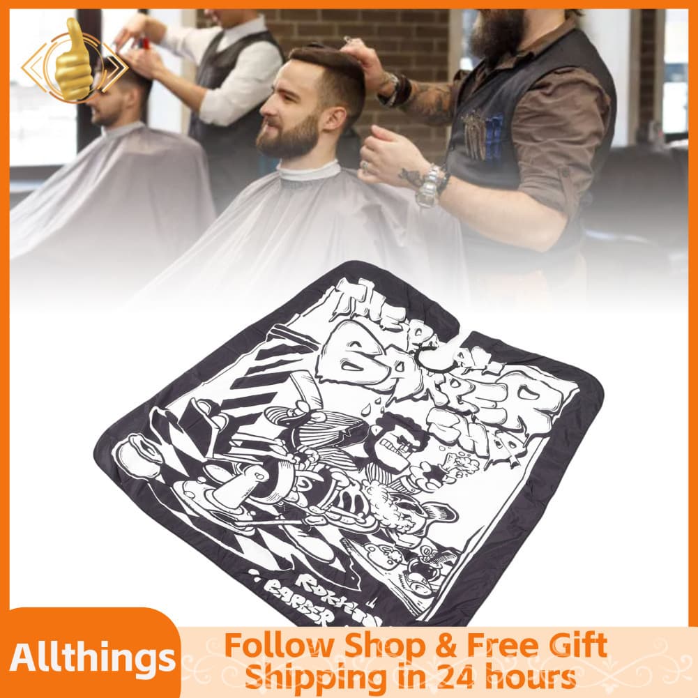 Allthingss-br Capa de barbeiro profissional para salão de beleza, resistente à água, corte de cabelo com alça de