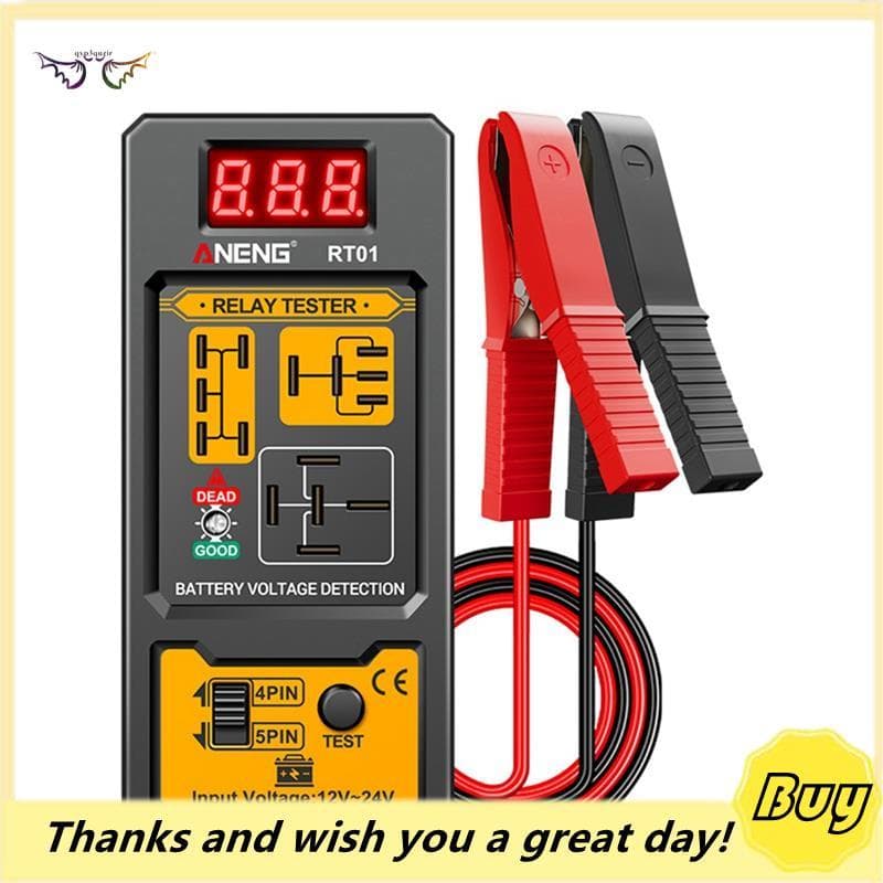 Verificador Universal De Bateria De Carro 12-24V , Testador De Relé Eletrônico Automotivo Tensão De Luz LED