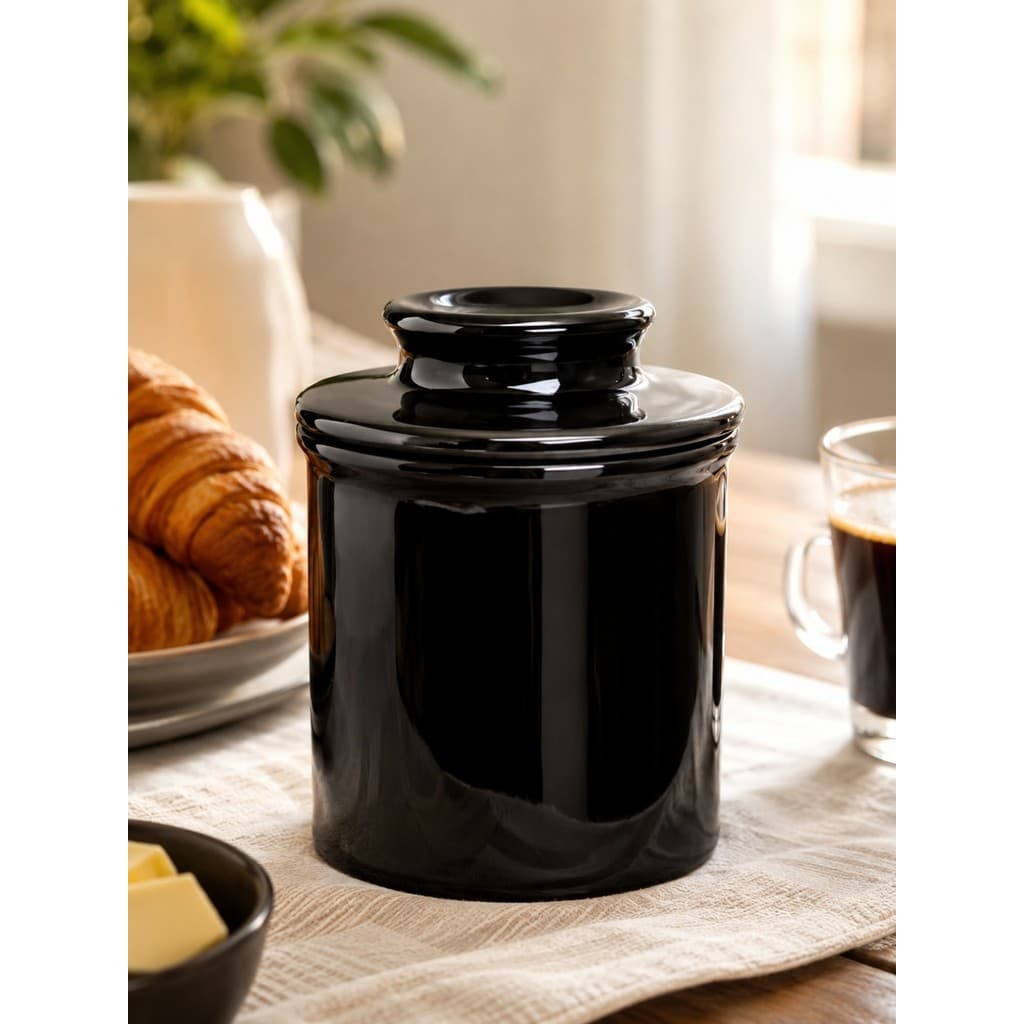 Manteigueira Francesa Porta Manteiga De Porcelana Com Água Manteiga Macia Pronta para Servir 330 ml