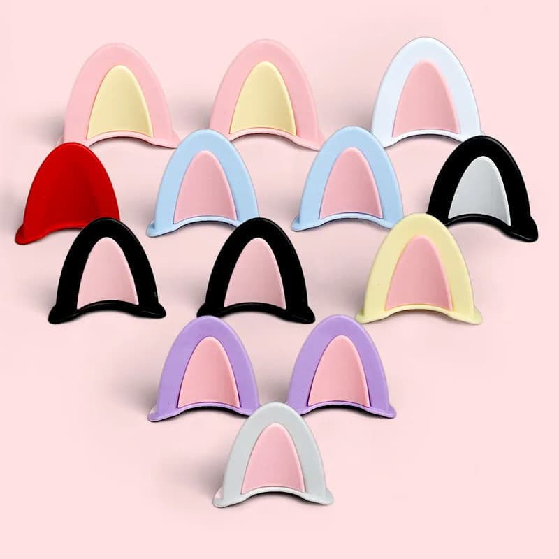 Bonito menina capacete decoração crianças capacete princesa orelhas de gato carro elétrico decoração adesivo