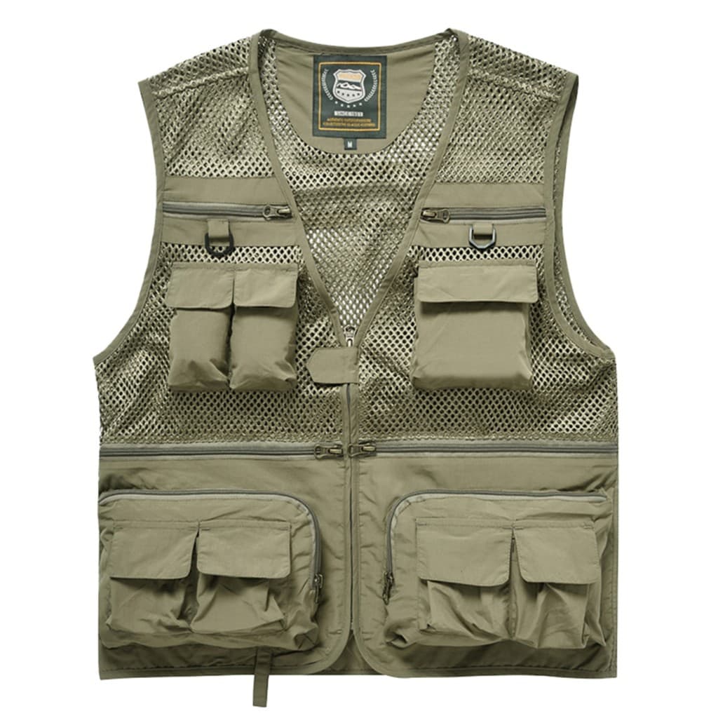 Colete de pesca masculino ao ar livre primavera outono estilo fino fotografia workwear jaqueta verão colete Multi-bolso