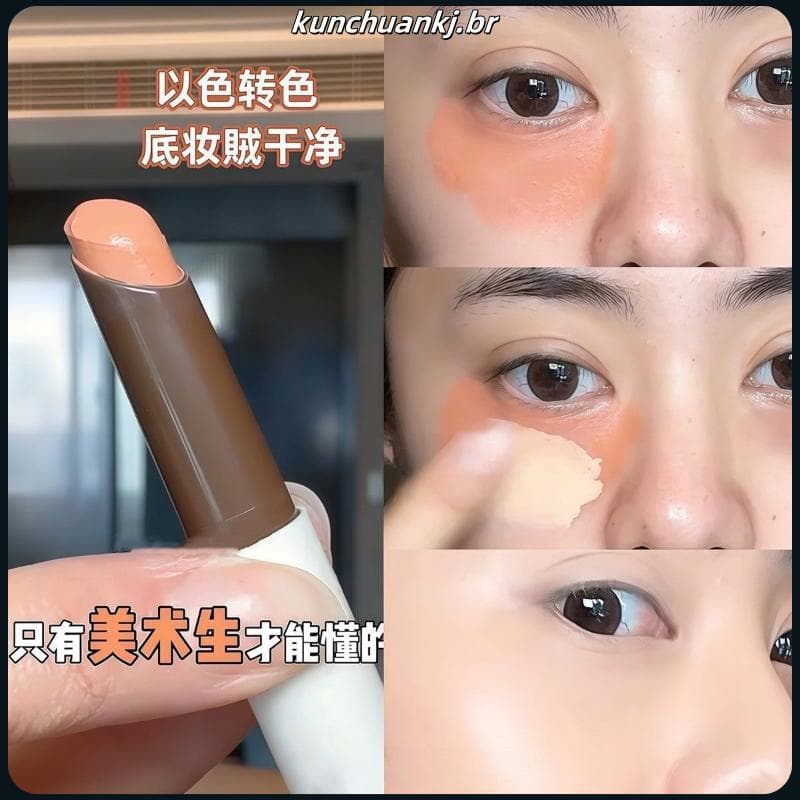 5909 Coleção Pessoas Caneta Corretivo de Duas Cabeças Creme Cobertura Facial Natural Iluminando Manchas de Cobertura À P