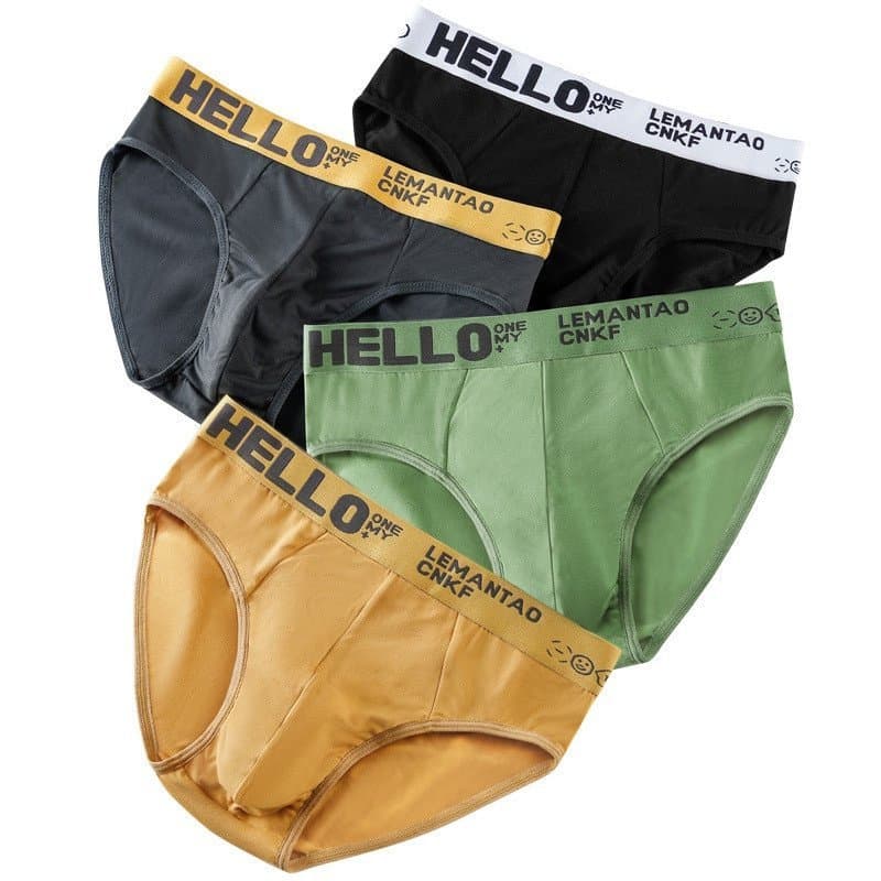 Cuecas Triangulares Masculinas Frias E Elegantes De Poliéster Respirável