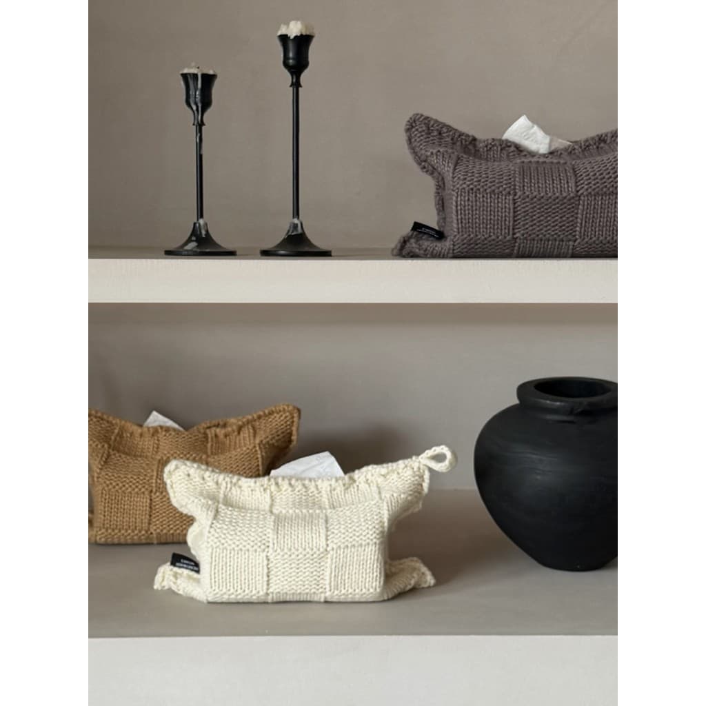 Saco de tecido de lã estilo nórdico ins, capa de papel pendurável, sala de estar, sala de jantar, decoração, carro de ar