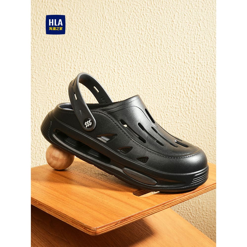 HLA/Hailan House sapatos masculinos 2026 novo estilo verão sapatos de sola grossa buraco masculino Casual ao ar livre us