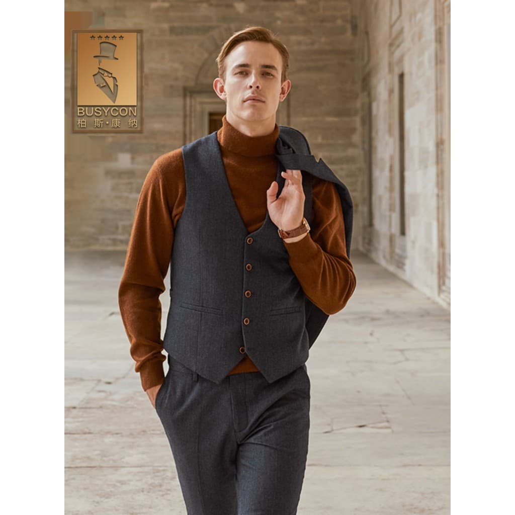 Homens colete inverno novo estilo lã quente lã colete masculino jaqueta bonito moda na moda colete masculino